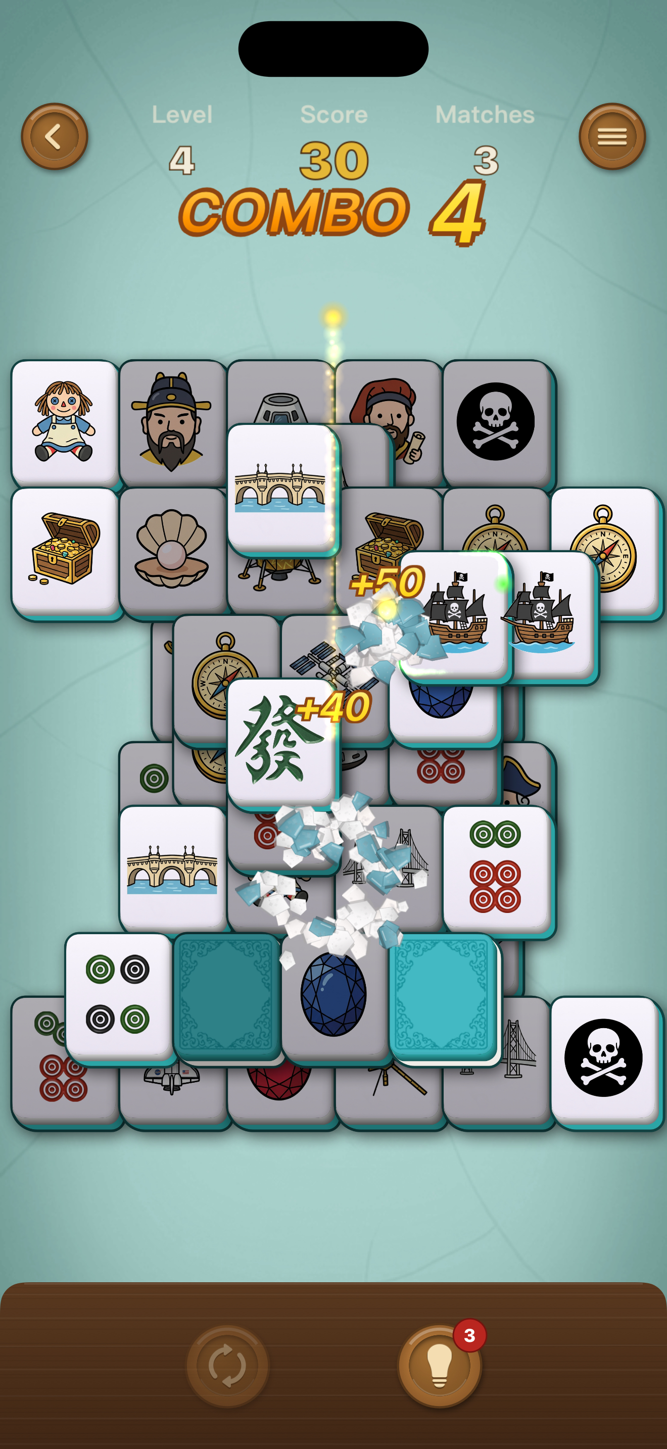 Mahjong Pair! combo chain